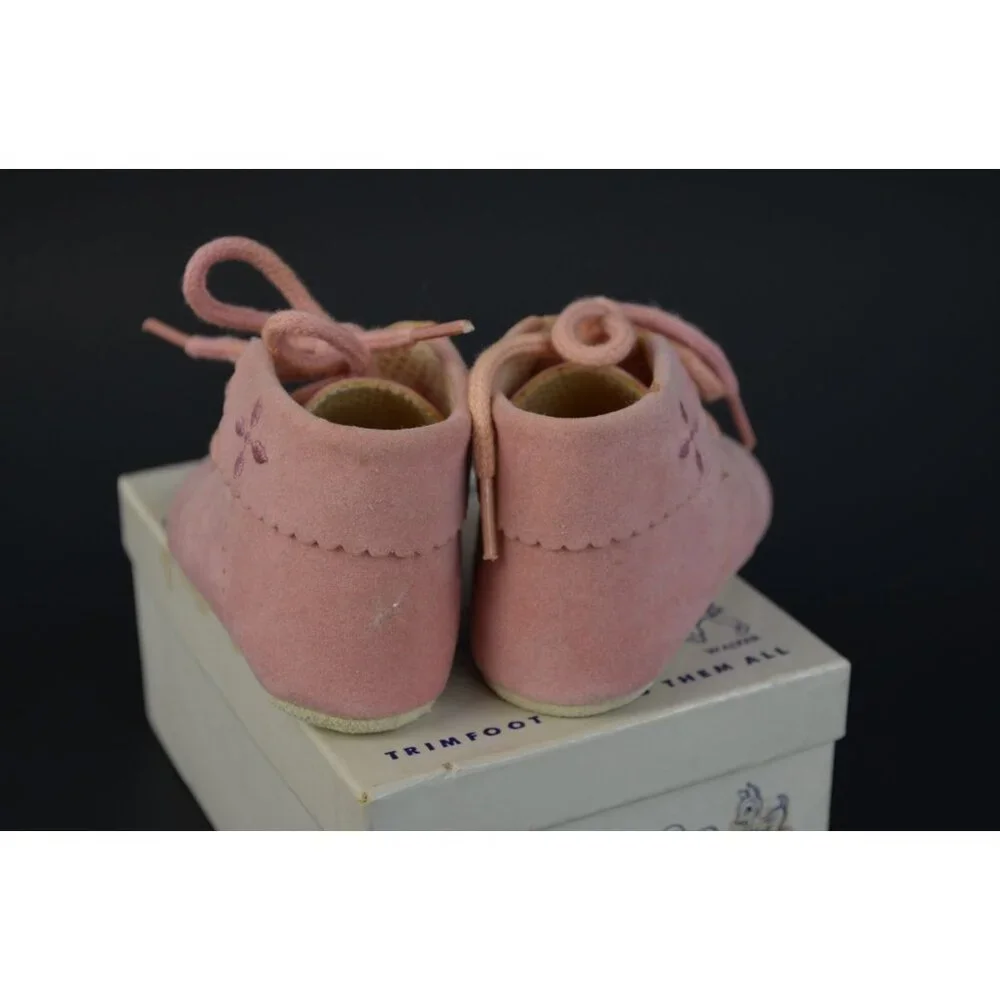 Trimfoot Baby Deer Shoes Pink Creeper 6-9 Months In Box
